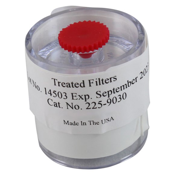 Coated Quartz Filters (R-100) Preloaded in Cassettes, 25 mm, TiOSO(4)