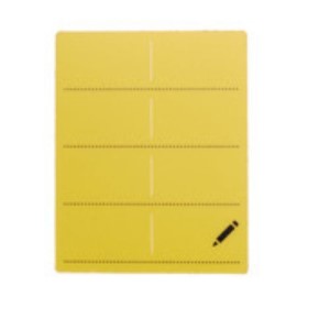 Label for Holder, Yellow, 5 pc