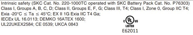 PocketPump Touch Certifications and Markings