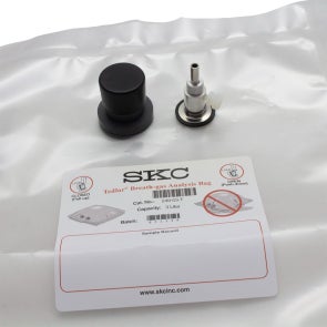 Tedlar® Sample Bag w/Dual Stainless Steel Breath-Gas Analysis Fitting and Mouthpiece, 3L, 5Pk