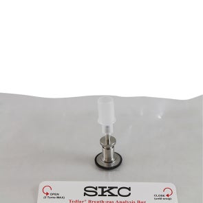 Tedlar® Sample Bag w/Single Stainless Steel Breath-Gas Analysis Fitting and Mouthpieces, 1L, 5Pk