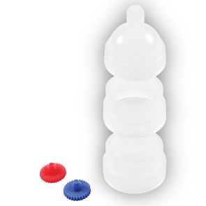 Cassette Blank, 3-Piece, 25mm, Opaque, Solvent Resistant, Polypropylene, Goblet Style, 50Pk
