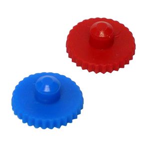 Cassette End Plugs, Red and Blue Set, 50 Pairs