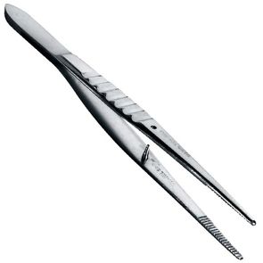 Forceps, Stainless Steel w/ Serrated Pointed Tips