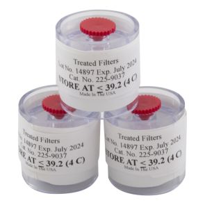 Coated Filter Cassette, 1 Quartz (R-100) coated w/Titanium Oxysulfate Hydrate (TiOSO[4]), w/o Support Pad, 37mm, 3-Piece Traditional Style Styrene Cassette, Banded, 10Pk