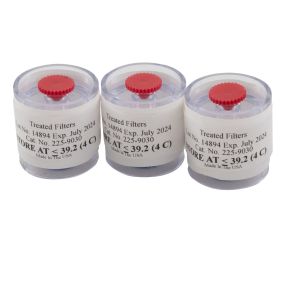 Coated Filter Cassette, Quartz R-100 coated w/Titanium Oxysulfate Hydrate (TiOSO[4]), w/o Support Pad, 25mm, 2-Piece Traditional Style Styrene Cassette, Banded, 10Pk