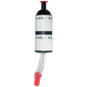 Filter Cassette, MCE BestChek w/Support Pad, 0.45 µm, 25mm, Carbon-Filled Black Polypropylene Cassette w/2-in Spacer Cowl and Micro-Vac Nozzle, Banded, Each