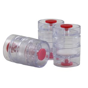 Filter Cassette, Quartz, for NIOSH 5040, 25mm, 3-Piece Clear Styrene Traditional Style Cassette, Banded, 50Pk