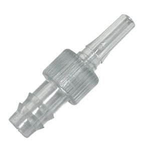 Luer Tubing Adapters, PVC, connects to 1/4in ID tubing, 10Pk