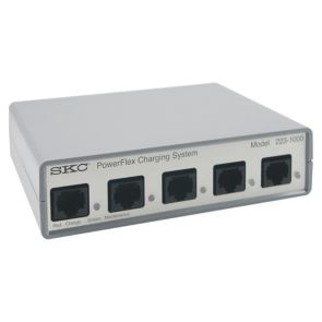 PowerFlex 5-station Battery Charger, 100-240 V, includes power supply and cord; requires pump specific cable