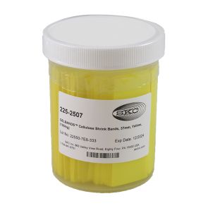 GELBANDS™ Cellulose Shrink Bands, 37mm, Yellow, 100Pk
