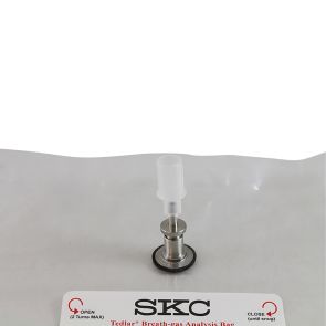 Tedlar® Sample Bag w/Single Stainless Steel Breath-Gas Analysis Fitting and Mouthpieces, 1L, 5Pk