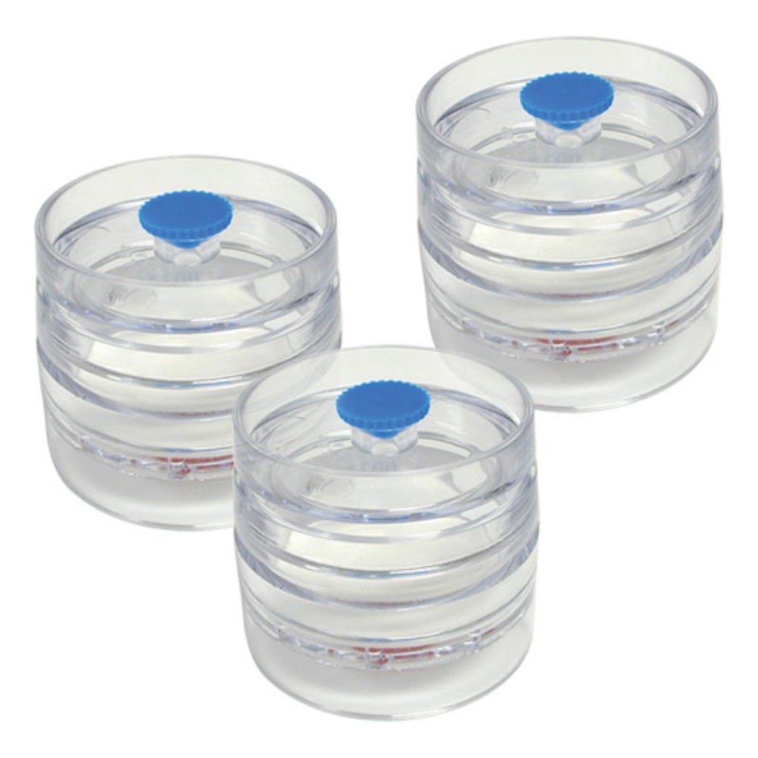 Filter Cassette, Glass Fiber Type A/E, w/ Support Pad, 37mm, 2-Piece Clear Styrene Traditional Style, Double Banded, 50Pk