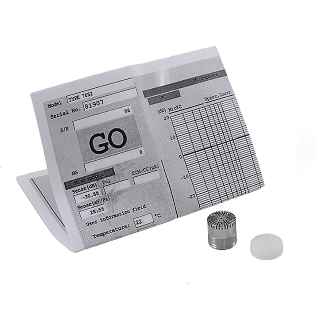 SoundCHEK Series Microphone, Class 2, 1/2in pre-polarized 25 mV/Pa electret capsule